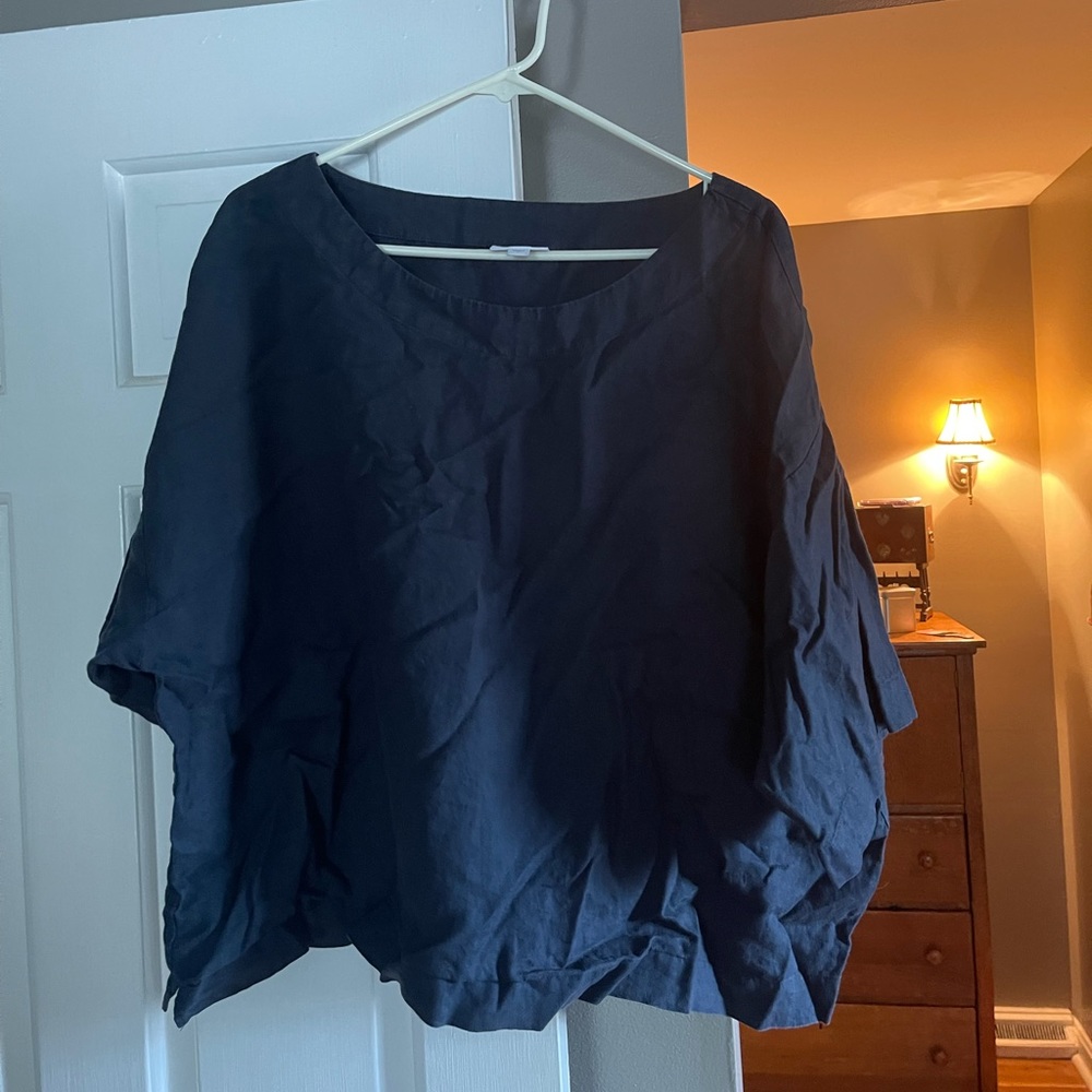 Dark Blue Linen top